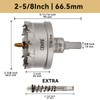CENYB 2-5/8" (66.5mm) Tungsten Carbide Tipped Hole Saw with 2Pcs