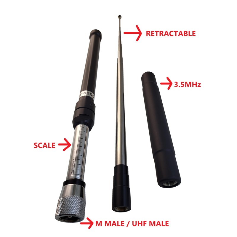 ANTEENNA TW-8300 (7350) Car Ham Antenna CB HF 3.5MHz 7-30MHz/50MHz