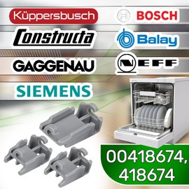 Pack of 3 Dishwasher Storage Basket Top 00418674 418674 for Bosch for Siemens Neff 02928612 for Source for Privileg - Warranty 5 Years - ONIX TECH