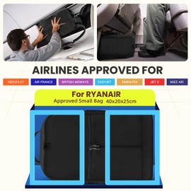 OTAHGK Cabin Bags 40x20x25 for Ryanair Underseat Carry-Ons Travel Backpack, Hand Luggage Backpack Cabin Size 20L, Daypack School Office Backpack-Black