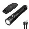 FandyFire Tactical Flashlight with Holster for Duty Belt, 1300 High