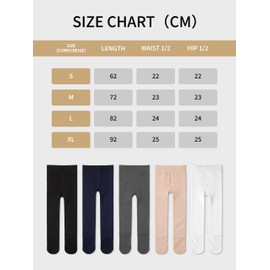 LOLANTA Girls' Winter Tights Thick Fleece Lined Stretchy Soft Tights School Uniform 3-11 Years, skin-coloured