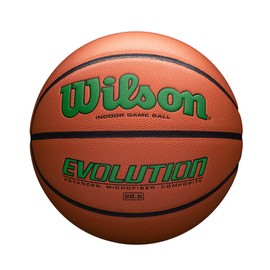 WILSON Evolution Indoor Game Basketball, Green, Size 6-28.5"