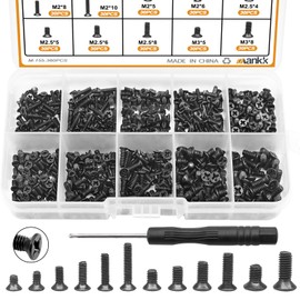 mankk 360PCS Laptop Screws 12 Sizes M2 M2.5 M3 Replacement Computer Tiny Screws Motherboard Screws with Screwdriver for Laptop PC Repair & DIY M-155-360PCS