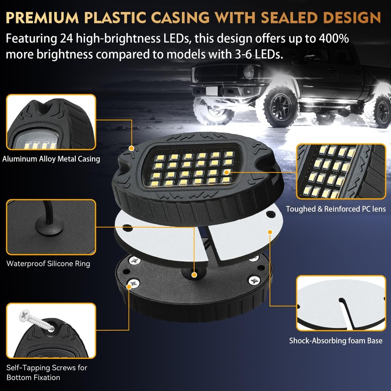 8Pods Aluminum Housing Plug and Play All Pure White LED