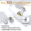 ChicSilver August Sterling Silver Heart Birthstone Earring Studs for Women