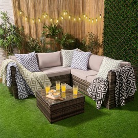 Dreamscene Fleece Blanket Geometric Tile Print FleeceThrow, Soft Cosy Warm Fabric Geometric Tile Design Throw Blanket For Bed Sofa Home Décor, Monochrome - 125 x 150cm