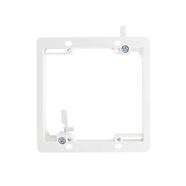 ChaosssCo Dual 2 Gang Low Voltage Mounting Bracket Box Multi-Purpose Drywall Wall Plate (1 Pack, White)