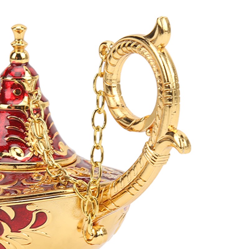 Magic Genie Lamp Red Zinc Alloy Antioxidant Fadeless Relief Pattern