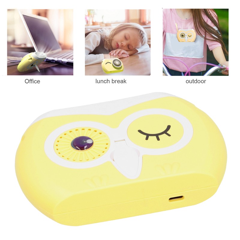Aromatherapy Small Fan Originality Owl Cartoon Pattern Desktop Fan for