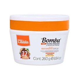 LISSIA Hair Treatment La Bomba 12 Oils Hair Damaged by Chemical Processes | Tratamiento Capilar La Bomba 12 Oleos Reparador Capilar y Anti-Frizz Colombia (8.8oz – 260ml)…, Orange