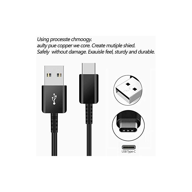 NTQinParts 2-Pack USB C Data Sync Charger Power Cable Cord
