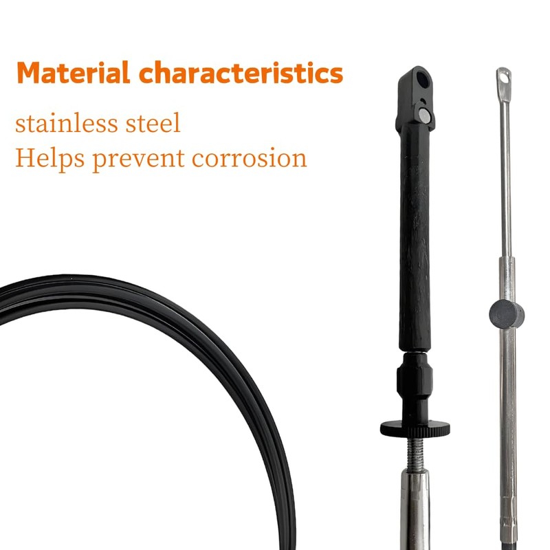 10FT Throttle Shift Remote Control Cable Replace 0173110 2Pcs Fits