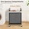 STORAGE MANIAC Rolling Laundry Hamper with Wheels 1-Section Laundry Sorter