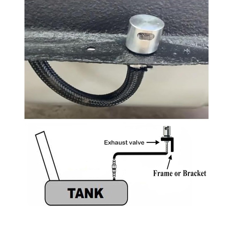 Baieasy Remote Mount Fuel Tank Vent Valve Kit, 5/16" Barb