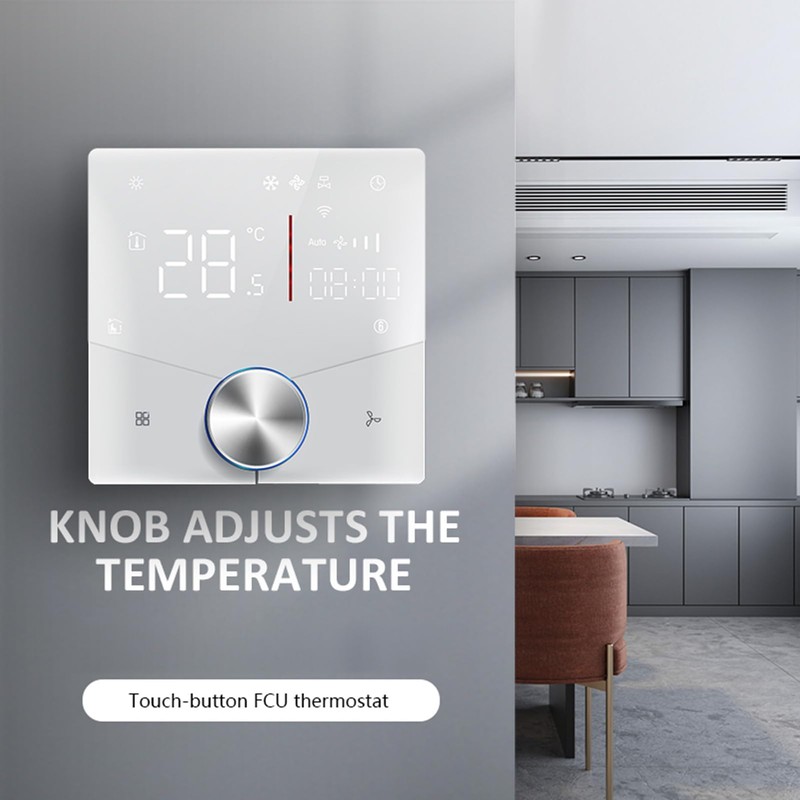 Smart Air Conditioner Controller, WiFi Thermostat LED Panel with Capacitive