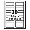 Avery 5266 Permanent Filing Labels, 1/3 Cut, 750/Pk, Rd/Be/Gn/Pe/Yw