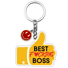 Stocking Stuffers Adults Team Leader Gifts For Women Best Boss Gifts For Men Him Her Acrylic Funny Thumb Shaped Keychain Best Boss Ever Gift Unique Appreciation Present Idea Boss's Day Retirement Gift