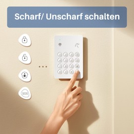 Chuango KP-700 Wireless RFID Keypad for Switching Chuango Alarm Systems on and Off 12 V