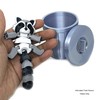 3D Printed Articulated Racoon with Trash Can, Gray Racoon, Black