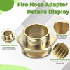 2" NPT Male x 1-1/2" NST Male Brass Hexagonal Nipple