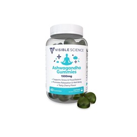 Visible Science Ashwagandha Gummies, 1500mg, Cherry Flavor, 60 Count