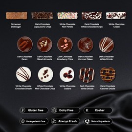 Gluten Free Palace Assorted Biscotti, Cookies & Pretzels Gift Box – Premium Gluten Free Christmas Cookies – Elegant Holiday Chocolate Treat Basket – Christmas & New Year Gift for Families, Adults, Men & Women (15 Flavors)