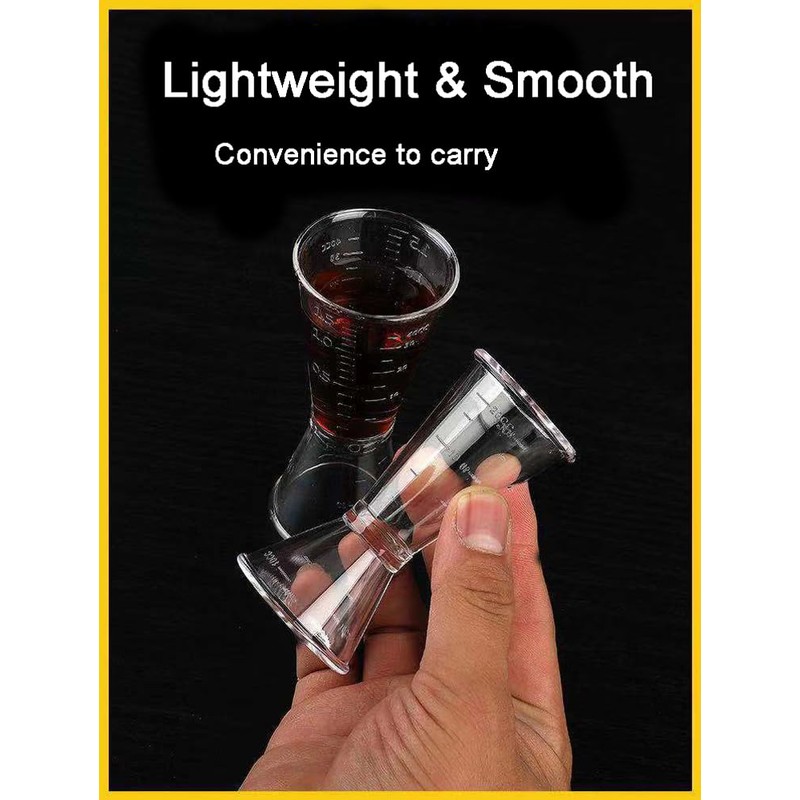 3PCS Plastic Double Head Jigger Cocktail Drink Measure Cup for