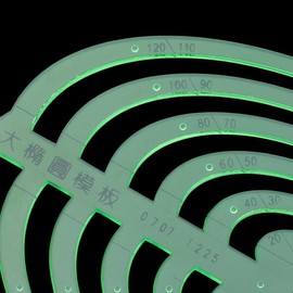 Milageto Oval Ruler, Drawing Templates for All Purpose, Multi-Function Formwork