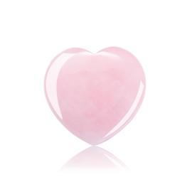 JSDDE 60mm Rose Quartz Crystal Heart Gemstone Reiki Healing Crystal Love Palm Stones Gifts for Women Girlfriends