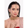 Efulgenz Conjunto de gargantilla india de cristal Kundan de Maang