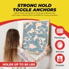 Heavy Duty Drywall Anchors and Screws Kit Including Toggle Anchors