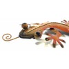 New Contemporary Metal Wall Art Sculpture – Golden/Orange Tropical Gecko