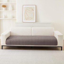 JIAN YA NA Sectional Couch Cover, Velvet Sofa Slipcover for Pets and Kids, Anti-Slip Washable Furniture Protector for 3-Cushion Couch, Loveseat, Recliner, L-Shaped Sofa, Armrest & Backrest (1 Piece)