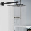 HarJue Shower Head with Extension Arm, High Pressure Square with