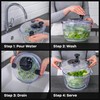 Joined Large Salad Spinner with Drain, Bowl, and Colander -