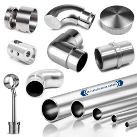 Stainless Steel Wall Connection V2A Easy Wall Anchor Polished Diameter 42.4 mm Adapter