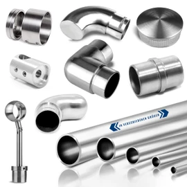 Stainless Steel Wall Connection V2A Easy Wall Anchor Polished Diameter 42.4 mm Adapter