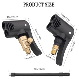 Nimczelunu Pack of 2 Adaptor French Valve, French Valve Adapter, Bicycle Valve Adapter, Bicycle Valve Adapter, Car Valve Adapter, for Cars, Motorcycles, Bicycles