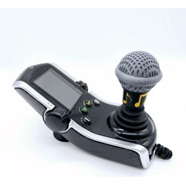 Unbranded Power Wheelchair Accessory Mobility  Microphone Dinosaur Joystick knob - Black/Silver, No Gold Notes