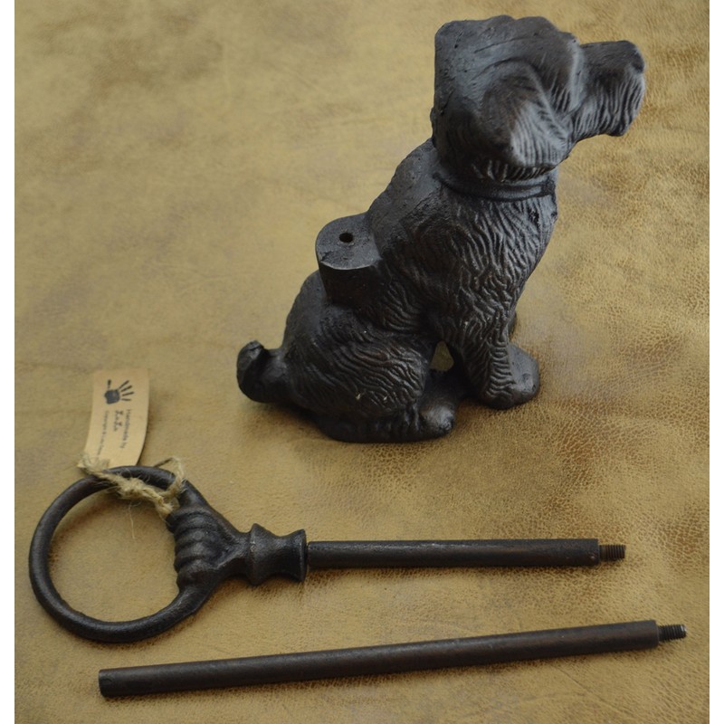 Lulu Decor, Fleur De Lis Door Stop with Handle (Antique