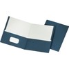 Staples 578546 School Grade 2 Pocket Folder Navy 25/Box