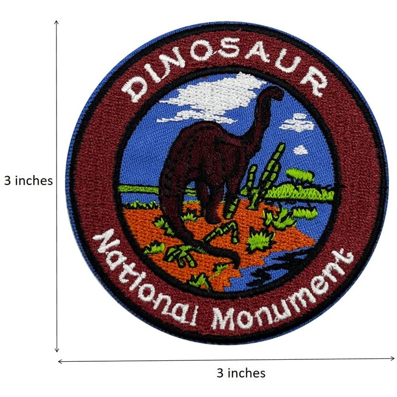 3'' Dinosaur National Monument Embroidered Hook and Loop Patch