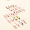 Christmas Press on Nails Long Coffin Fake Nails Cute False