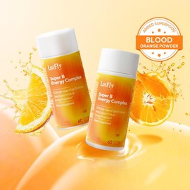 【Super Big】LOTFLY Super B Energy Complex Nutrition 9 in 1 Vitamin B1, B2, B3, B5, B6, B7,B9,B12 with Taurine - Edible Healthcare for Dietary Tablet:_one