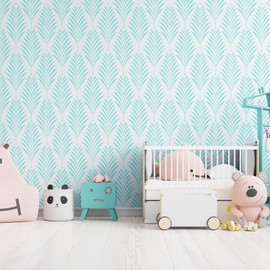 Colingmill 3 Pcs Large Wall Stencils for Painting Forest Pattern 36" x 23" Giant Wallpaper Fern Stencil Large Floral Boho Templates for Kitchen, Room, Furniture Floors Home Decor (Modern Style)