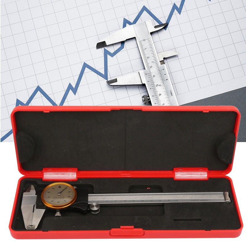 Dual Direction Shock Proof Vernier Caliper with Gauge 0~150mm 0.01mm