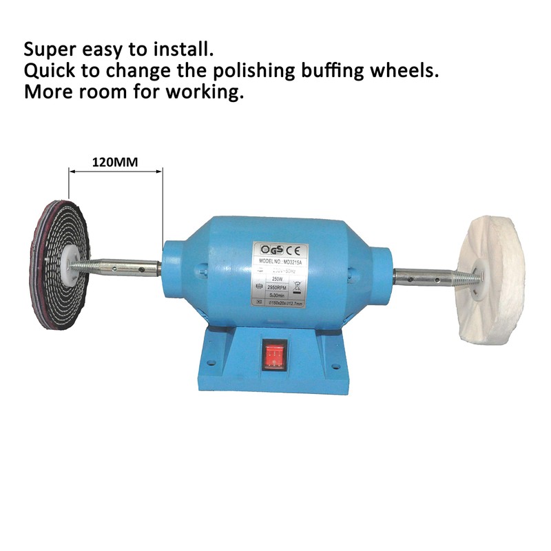 PURUI 11PC Metal Polishing Buffing Kit Use on 6" Bench