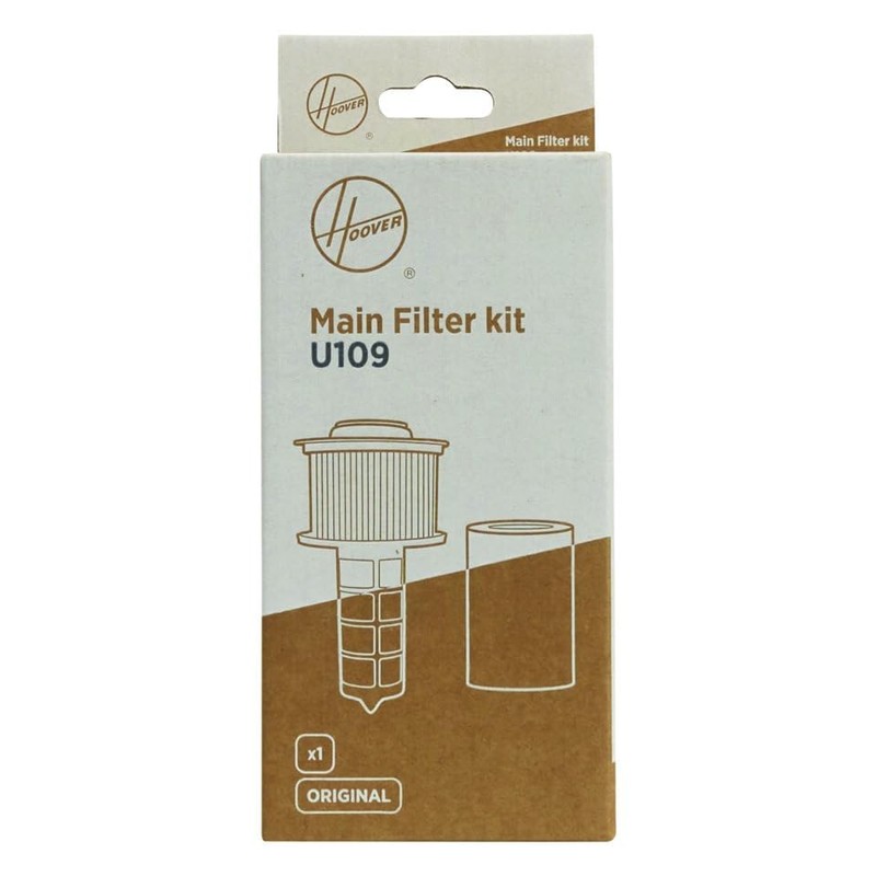 Hoover U109 Kit filtro per aspirapolvere, antiodore, filtraggio extra, ricambio