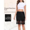 Lovasy Women's Satin Half Slips Soft Lace Underskirt Elastic Waist